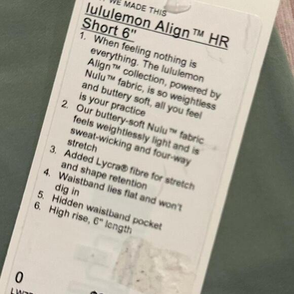 lululemon Athletica Align High-Rise Short 6" - Picture 2 of 3